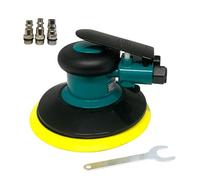 Levigatrice Orbitale Pneumatica ad Aria Compressa 150mm 6.3 Bar 90PSI 10000RPM con Regolazione della Velocità Smerigliatrice Lucidatrice Pneumatica per Carrozzeria, Legno, Metallo, Finitura Superfici