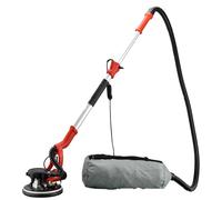 Levigatrice per cartongesso, Levigatrice elettrica da parete da 1200 W con raccolta di polveri sottovuoto, luce LED, velocità variabile 800-1800 giri/min, testa regolabile per pareti e soffitti