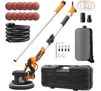 Levigatrice per Muro Telescopica,1250W Levigatrice Muro Con Aspiratore, 5 Veloci