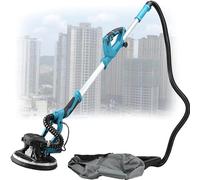 Levigatrice per muro telescopica 1800w,Con Luce Led E Raccolta Automatica Di Polvere,1000-2100rpm Levigatrice A Secco,Regolazione A 5 Velocità,100sheetsofsandpaper