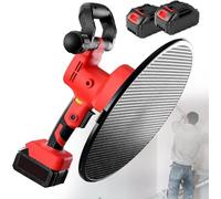 Levigatrice per Pareti a Cazzuola Elettrica 1680W Multifunzione, Cazzuola per Calcestruzzo e Levigatrice per Pareti, Frattazzatrice per Intonaco, Lucidatrice per Malta Cementizia (2 Battery+4 pads)
