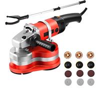 Levigatrice Per Pavimenti In Cemento, Levigatrice Portatile Per Pareti E Pavimenti A Tre Teste, Asta Telescopica 113-168CM, Funzionamento A 90° Senza Punti Morti Machine+TelescopicPole
