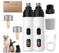 Levigatrice per unghie Heusom Silent Groom Pro per cani e gatti, ricarica rapida tramite USB con testine di ricambio (2+2 testine di ricambio)