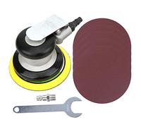 Levigatrice pneumatica da 5 pollici, levigatrice per levigatura pneumatica, lucidatrice ad aria, interfaccia giapponese con 5 pezzi di carta vetrata connettore UE, grado