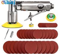 Levigatrice Pneumatica Rotorbitale Mini Set Ad Aria 25Mm / 50Mm / 80Mm, Set Di L