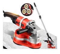 Levigatrice portatile a tre teste per pareti e pavimenti, set di smerigliatrici per calcestruzzo per pareti e pavimenti, lucidatrice versatile con asta telescopica regolabile, per la rifinitura di