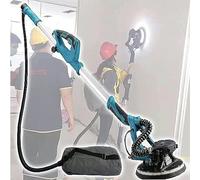 Levigatrice portatile per cartongesso 1800 W, levigatrici rotanti per pareti, levigatrice elettrica a parete, impugnatura estensibile con tubo da 2 m, 5 velocità variabili con sacchetto per la polvere
