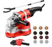 Levigatrice Portatile Per Pareti E Pavimenti A Tre Teste, Levigatrice Per Pavimenti In Cemento, Asta Telescopica 113-168CM, Funzionamento A 90° Senza Punti Morti Machine+TelescopicPole+VacuumCleaner