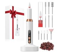 Levigatrice professionale per unghie - 12 punte professionali e 36 strisce abrasive, trapano elettrico per unghie 30.000 giri/min, kit trapano per unghie ricaricabile senza fili