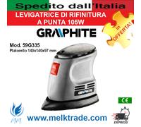 Levigatrice Triangolare Palmare Suola Con Velcro, Adattatore Per Aspirazione, Impugnatura Ergonomica Con Softgrip.