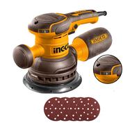 Levigatrice rotorbitale 450 W Disco 150 mm Platorello in velcro Regolabile Ingco