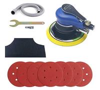 Levigatrice Rotorbitale Pneumatica ORAZIO 6" 150mm Random Orbitale Aria Levigatrice a Doppia Azione con 6 Carta Vetrata e Accessori per Lucidare Levigare Auto 212525