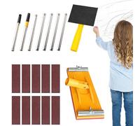 Levigatrice su asta | Manuale Rotante Con Asta Estensibile,Strumento Per Levigatrice A Per Pittura Murale | Per Ristrutturazione Lucidatura Cantiere Principianti Professionali Pavimento