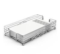 LEVIMETREE Vassoio porta asciugamani per ospiti in argento per bagno, organizer per tovaglioli da banco per asciugamani di carta usa e getta, elegante portasciugamani per stanza di polvere, accessori