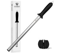 Levinchy - Affilacoltelli in acciaio diamantato, 30,5 cm, affilacoltelli professionale, leggero e durevole