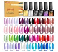 LEVIPE 45Pz Smalto Semipermanente Unghie, Smalti Semipermanenti per Unghie con Base Coat e Glossy & Matt Top Coat, Diamanti & Fluorescent Topcoat, Set Gel Smalto UV LED