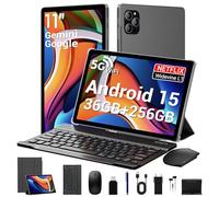 LEVIRTU Tablet 11 Pollici Android 15 con Octa Core,36GB RAM + 256GB ROM (2TB TF), 5G WiFi, Gemini AI, Widevine L1, 8000mAh,13MP+8MP, GPS, Face ID, BT 5.0, Tablet con Tastiera+Mouse,Grigio-Gris