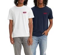 LEVI'S ® Maglietta '2 Pack Crewneck Graphic' blu notte / rosso / bianco, Taglia M