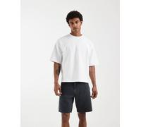 Levi's - 468 - Pantaloncini ampi in denim neri a righe tono su tono-Nero W30