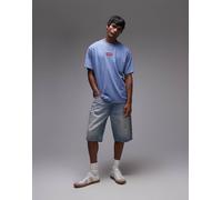 Levi's - 469 - Pantaloncini di jeans invecchiati ampi lavaggio chiaro-Blu W38:12