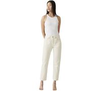 Levi's 501 Crop, Jeans Donna, Ecru Booper No Damage, 26W / 28L