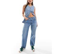 Levi's - 501 - Jeans corti dritti blu slavato W29 L29