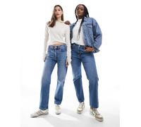 Levi's - 501 - Jeans dritti taglio corto blu medio slavato W27 L26