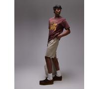 Levi's - 501 Original - Pantaloncini di jeans dritti color cuoio kaki tinti in capo-Marrone W34 L9