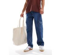 Levi's - 568 - Jeans dritti cargo ampi blu medio W34 L32