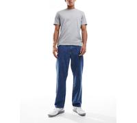 Levi's - 568 - Jeans dritti larghi in misto cotone e lino leggero color blu medio W32 L34