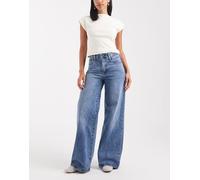 Levi's - 728 - Jeans a fondo ampio elasticizzati a vita alta blu medio W27 L30