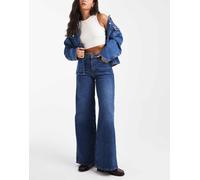 Levi's - 728 - Jeans a fondo ampio elasticizzati blu scuro a vita alta W24 L30