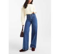 Levi's - 728 - Jeans sartoriali a fondo ampio elasticizzati a vita alta blu medio W31 L30