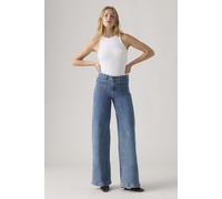 Levi's - 728 - Jeans sartoriali a fondo ampio elasticizzati a vita alta blu medio W32 L30