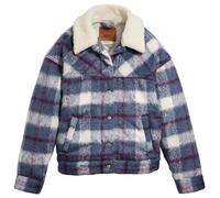 Levi's 90s Cozy Trucker Foderati in Sherpa, Selma Plaid Vintage, L Donna