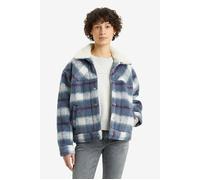 Levi's 90s Cozy Trucker Foderati in Sherpa, Selma Plaid Vintage, L Donna