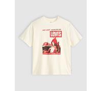 Levi's - Archive Cowboy 1st choice - T-shirt oversize bianco sporco con stampa vintage di cowboy S