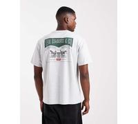 Levi's - Archive - T-shirt oversize grigio mélange con stampa vintage del logo sul retro con 2 cavalli M