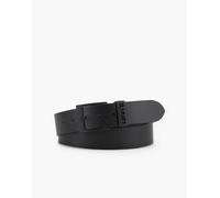 Levi's - Ashland - Cintura in pelle nera tono su tono da 40 mm-Nero 120 cm