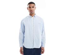 Levi's - Authentic - Camicia Oxford taglio comodo azzurra con bottoni e logo tono su tono-Blu S