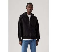 Levi's - Authentic - Felpa con zip nera tinta in capo-Nero M