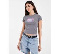 Levi's baby tee con stampa grafica grigio-Nero L