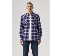 Levi's Uomo Barstow Standard Fit Westernhemd Hawley Plaid Blue Depths Twill Blue L