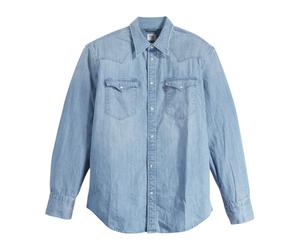 Levi's - Barstow Western Standard Grant Camicia Blu Mid Levi`s - - Shirts - Uomo - Blu - 2XL