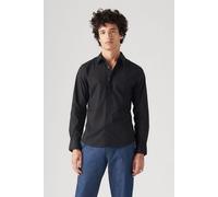 Levi's - Battery - Camicia slim con logo batwing nera in popeline-Nero L