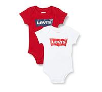 Levi's BATWING 2PK BODYSUIT, Bodysuit Unisex - Bimbi 0-24, Bianco, 0-6 mesi
