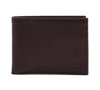 Levi's - Portafoglio a libro in pelle marrone con scomparti per carte e logo batwing-Brown One Size