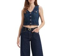 Levi's Bella Denim Corset Camicia Button-Down, Scrape Lato Scuro, M Donna