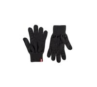 Levi's - Guanti touch screen in maglia blu navy con etichetta con logo L