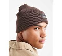 Levi's - Berretto in maglia marrone scuro con toppa applicata sul risvolto One Size